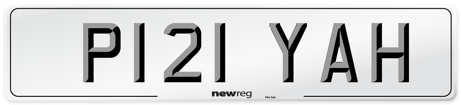 P121 YAH Number Plate from New Reg